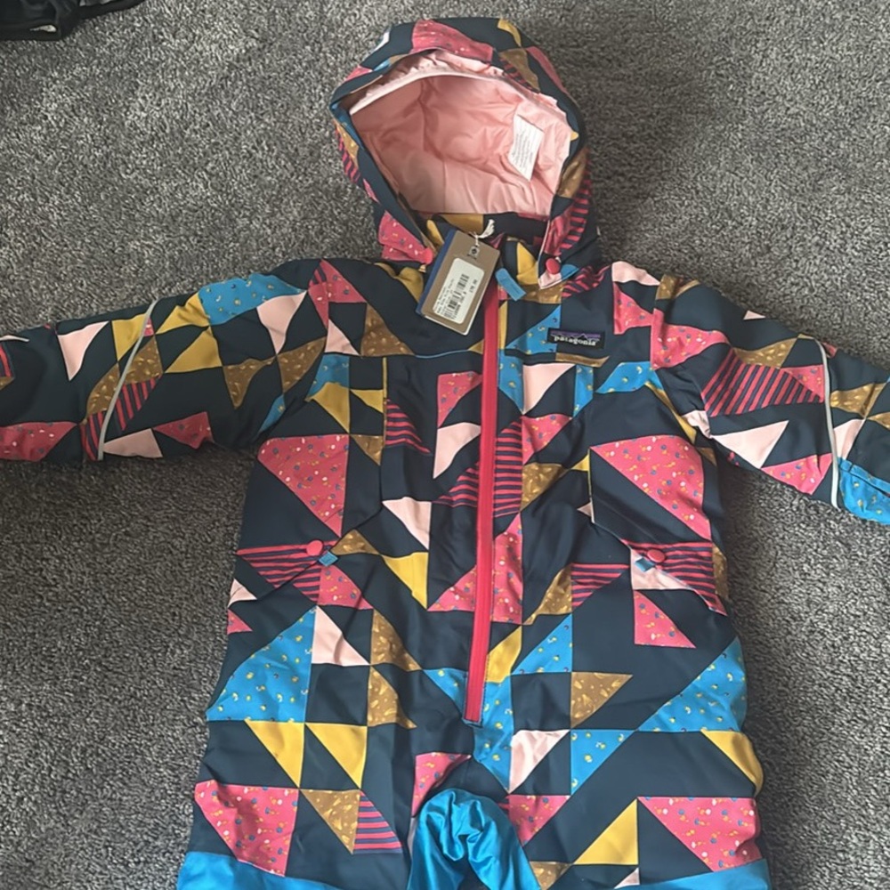 Patagonia Colorful Geometric Kids Snowsuit